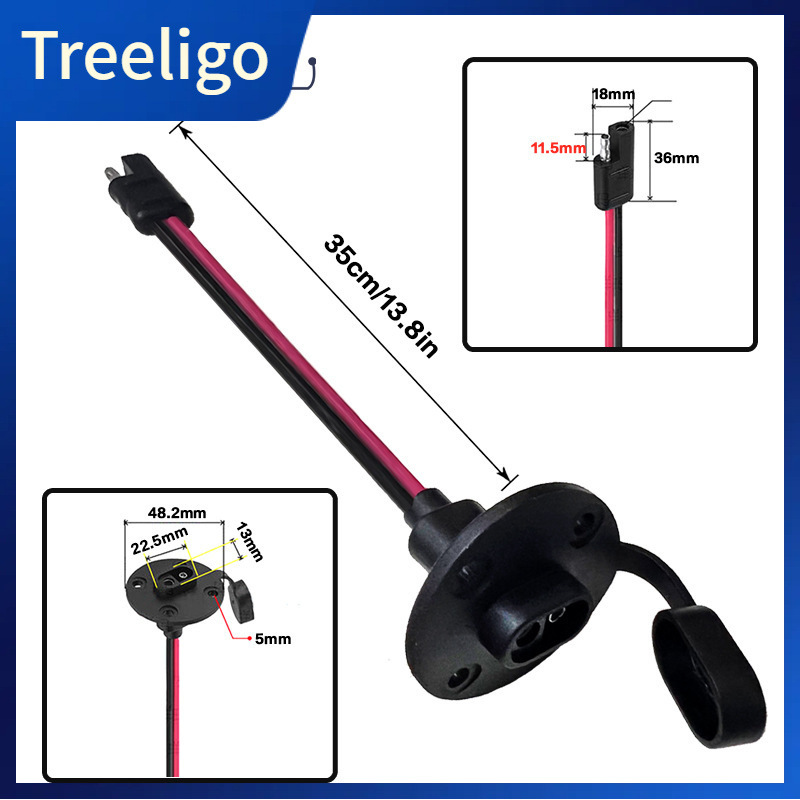 Fabricante SAE a SAE toma de corriente cable de conector de puerto de pared lateral conexión rápida cable de instalación de panel solar