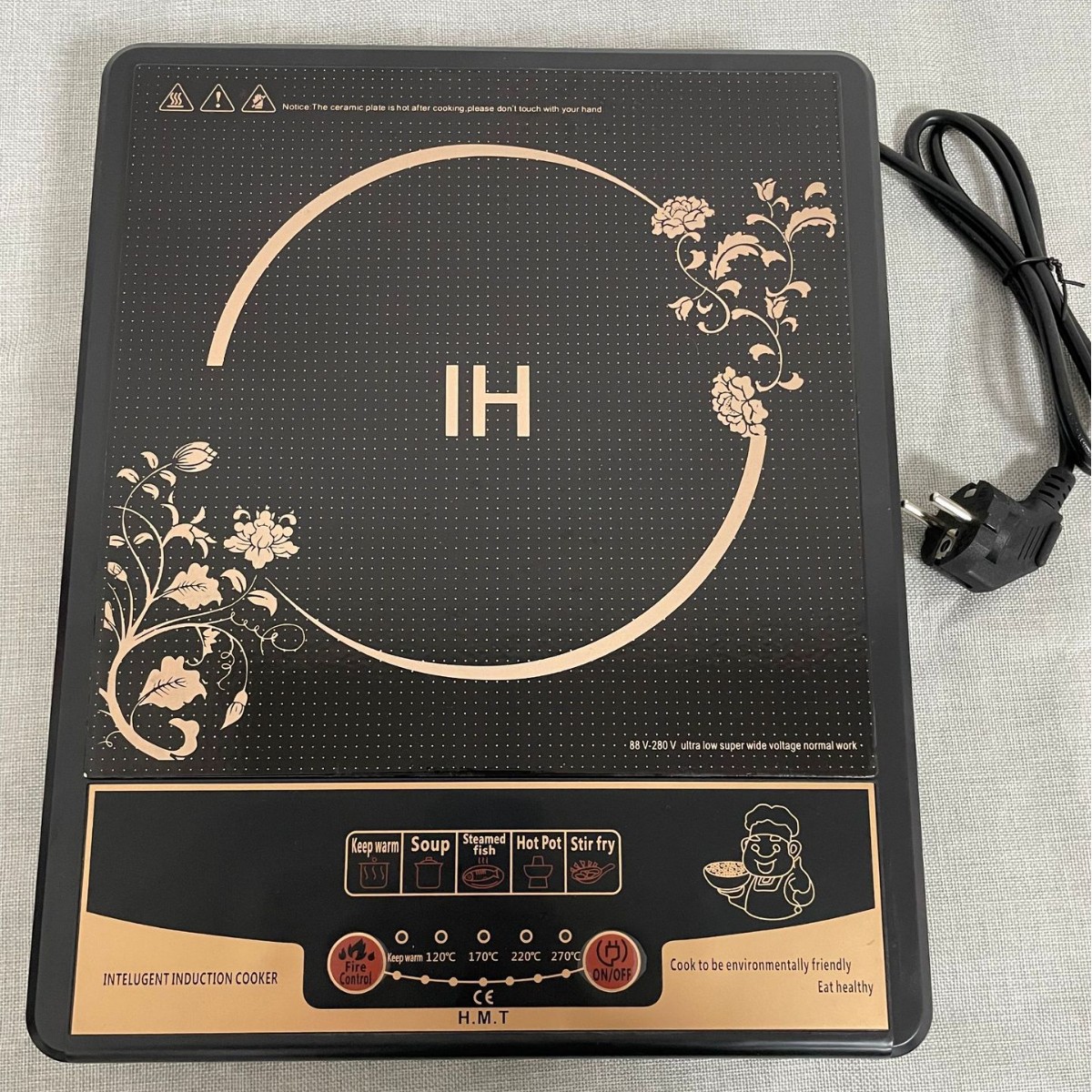 Hogar cocina microcristalina ultra-delgada hogar inducción utensilios de cocina pequeños electrodomésticos botón pantalla táctil inducción cocina regalo entrega