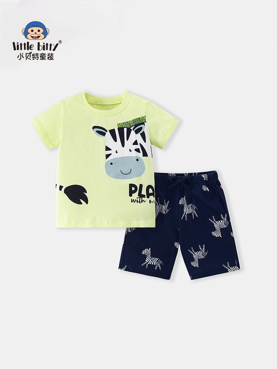 Mint Mambo Children's Wear Boys Shorts suit 25 Summer Boys Short Sleeve Two Piece Children's Clothes Factory Wholesale