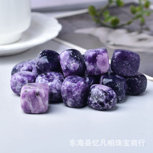天然紫丁香紫云母磨石滚石大颗粒 原石原料 厂家批发量大从优