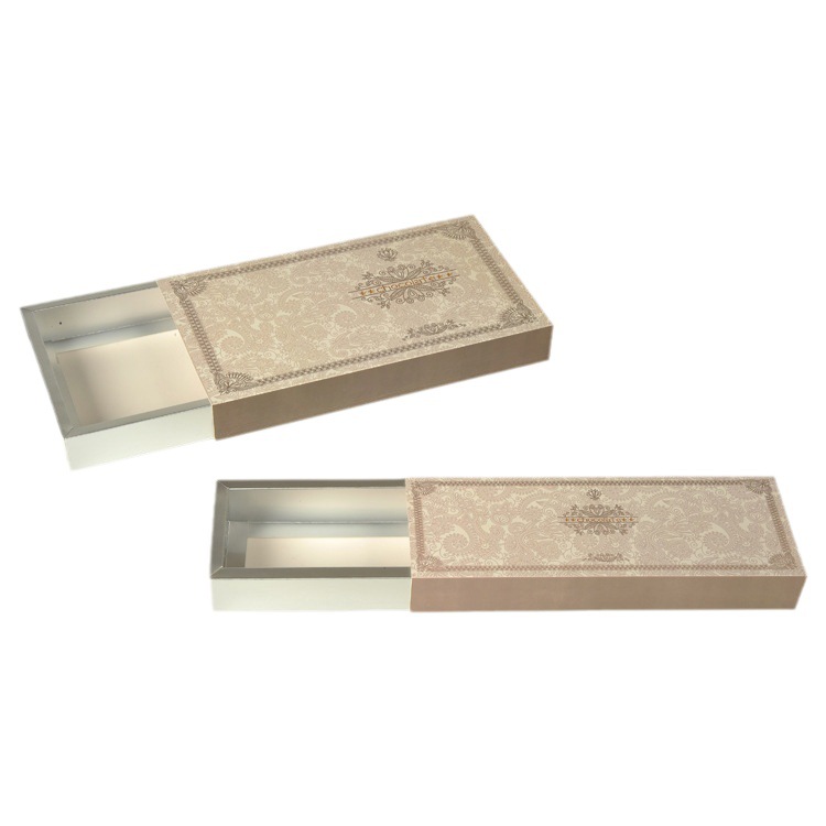 工厂生产销售时尚抽屉盒 精美折叠巧克力盒 方便平摊包装礼品盒