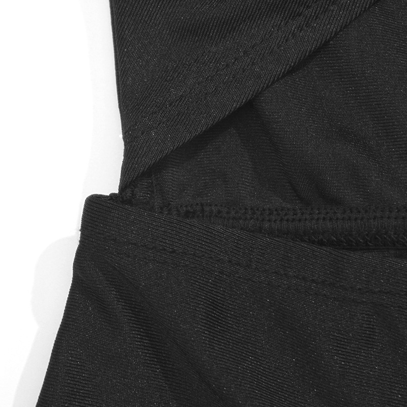 Autumn Solid Color V Neck Twist Hollow Out Cutout Cropped Sexy High Waist Long Sleeve Jumpsuit