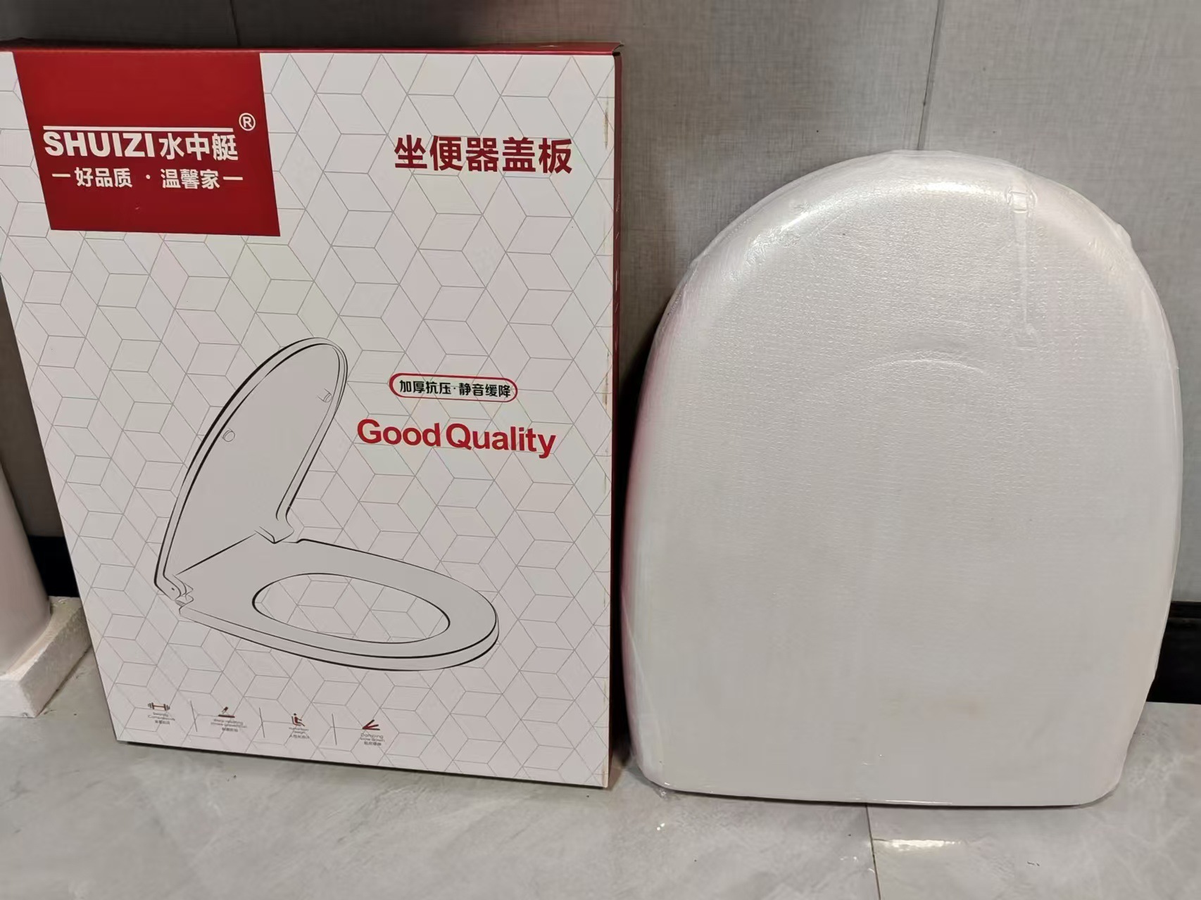 Toilet seat cover, toilet seat cover, toilet slow-down seat cover, toilet seat seat details Picture