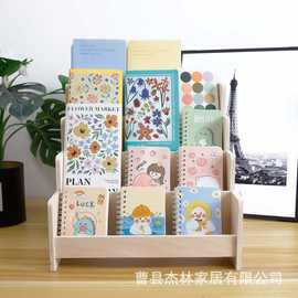 跨境木质贴纸收纳架商用阶梯式海报明信片贺卡架贴纸冰箱贴展示架