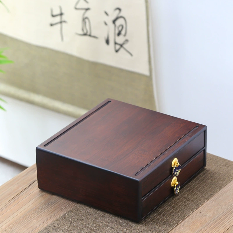 Puerh tea, tea pancake, multilayer storage box, tea set with accessories