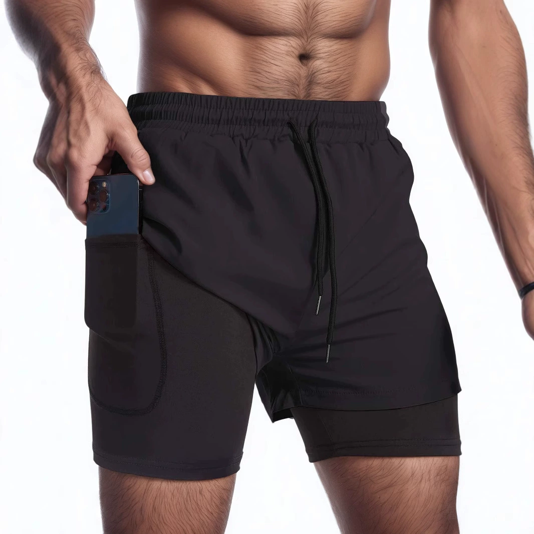 Летние спортивные шорты мужской бег марафон легкая атлетика свободные трехочковые брюки быстрорежущие сухие внутренние шорты