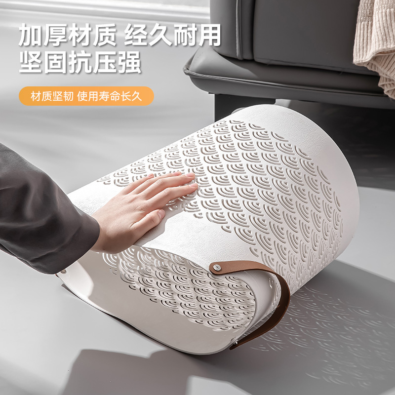新しいサイズの汚れた服を収納するバスケット家庭用汚れた服バスケット洗濯バスケット大容量巻き雲模様プラスチック汚れた服バスケット|undefined