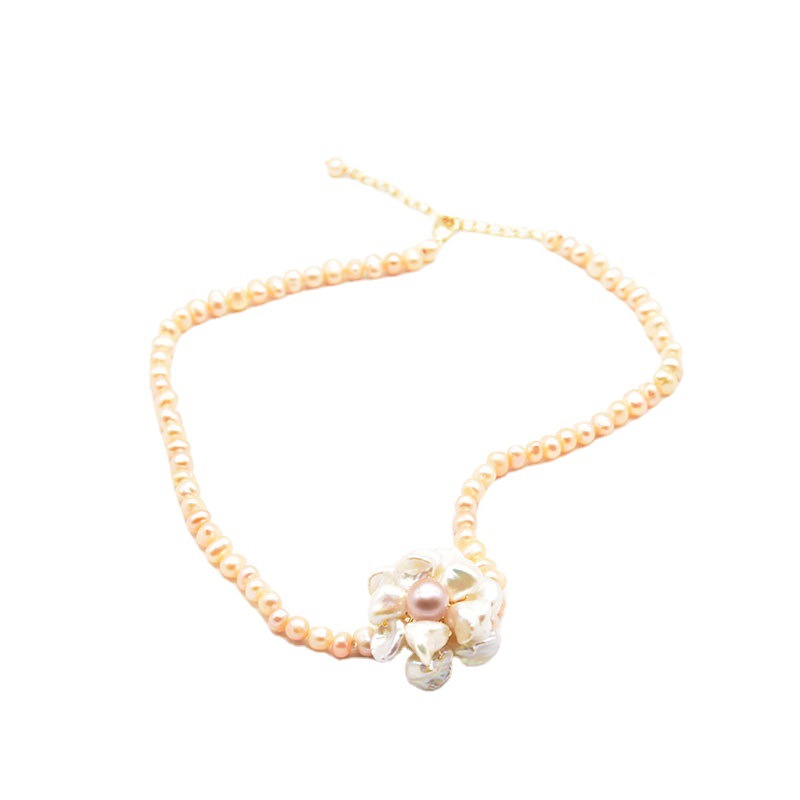 Barroco natural collar de perlas de agua dulce exquisita moda versátil cadena de clavícula para niñas accesorios accesorios accesorios al por mayor