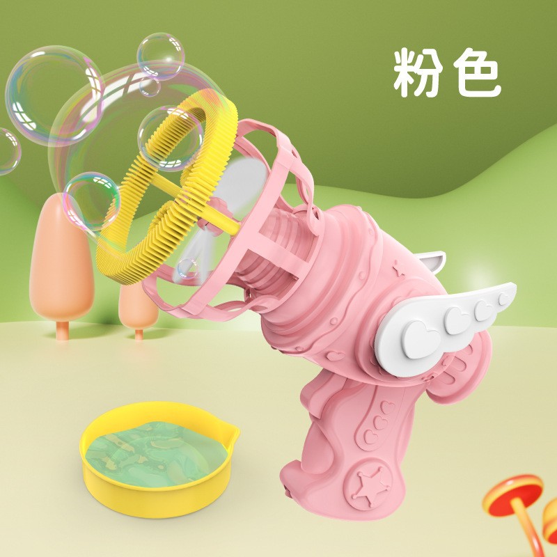 Máquina de burbujas de ducha de girasol 23 agujeros Red roja Gatlin pistola de burbujas puesto automático en el mercado nocturno juguetes para niños