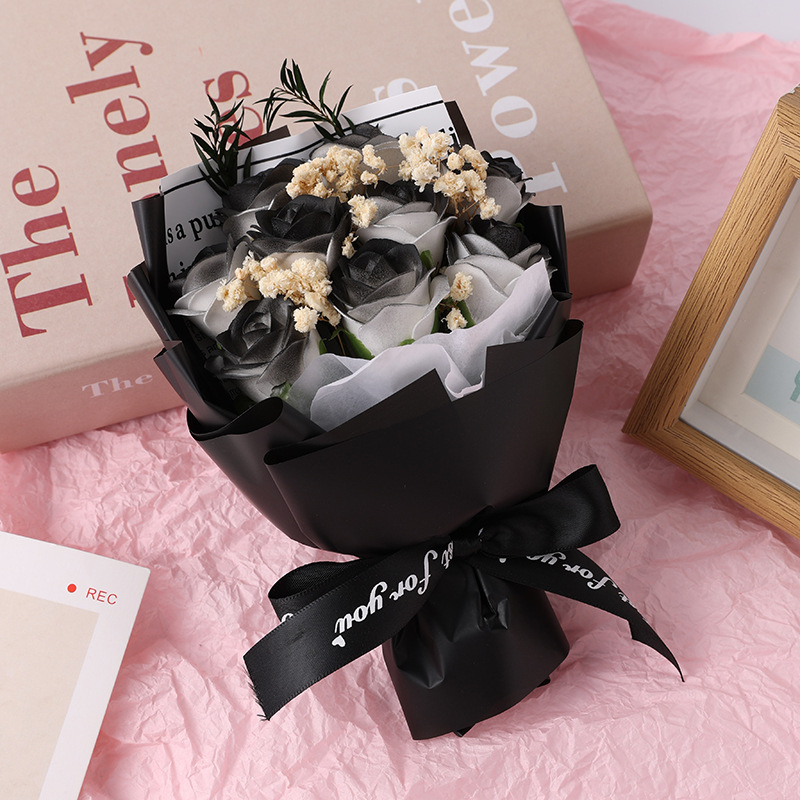 Ins mini 9 rosas pequeños ramos de flores eternas llenas de flores secas MINI exquisitas creativas regalo de mano decoración al por mayor