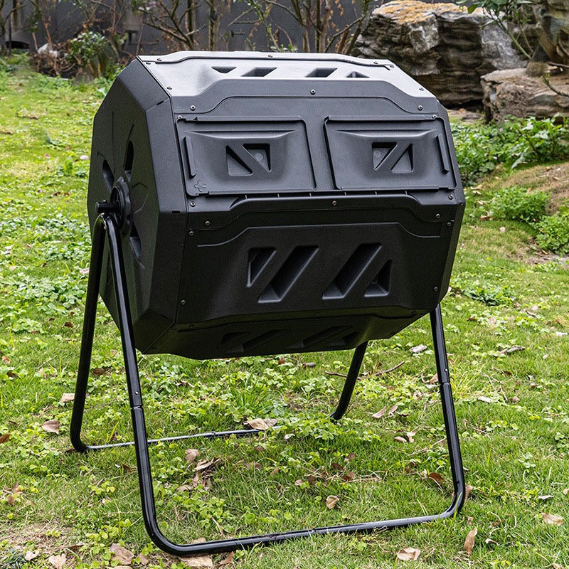 Caja de compostaje al aire libre residuos de cocina caseros cubo de compostaje de hojas caídas transfronterizas jardín patio residuos orgánicos caja de compostaje aeróbica