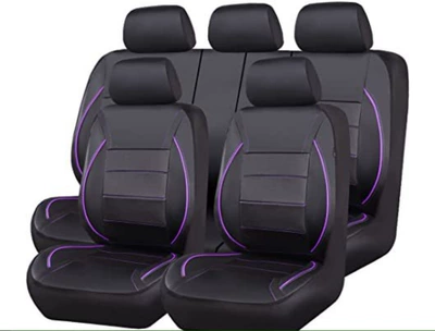 088 #, Universal seat cover - black-purple-border-new-color-system-universal