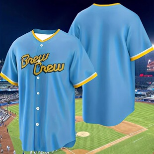 2025 Cross-Border New Creative European and American Baseball Uniforms 3D Printed Sports Digital Letters Sports Pattern Baseball Shirts