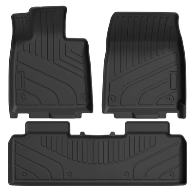 Modelə uyğun ayaqaltı | Rear Trunk Mats, and Backrest Pads - xiaomi-su7-single-layer-foot-pad-black
