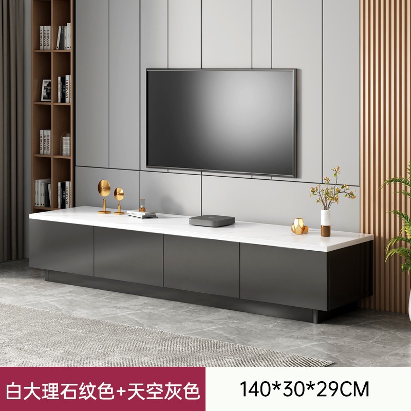 TV gabinete simple sala de estar moderna casa pequeño apartamento piso mesa nueva luz de lujo minimalista imitación roca placa TV gabinete