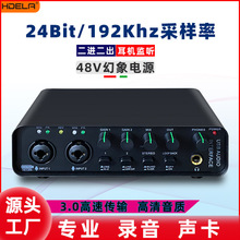 外置声卡录音棚内录K歌直播专业录音设备手机电脑USB声卡唱歌专用