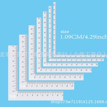 L型亚克力高透明硅胶手帐印章手柄手账透明块DIY转印纸卡角尺