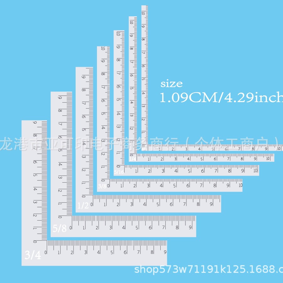 L型亚克力高透明硅胶手帐印章手柄手账透明块DIY转印纸卡角尺