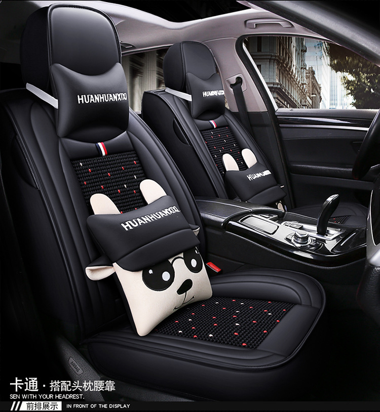 Cross-Border Foreign Trade All-Season Universal 23 New Models Full Coverage Car Interior Five-Piece Set Internet Celebrity Goddess Style Special Seat Cover for Summer