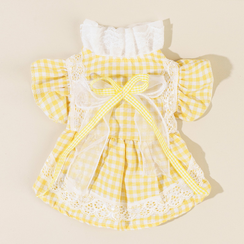 Cute Polyester Plaid Bow Knot Pet Clothing display picture 4