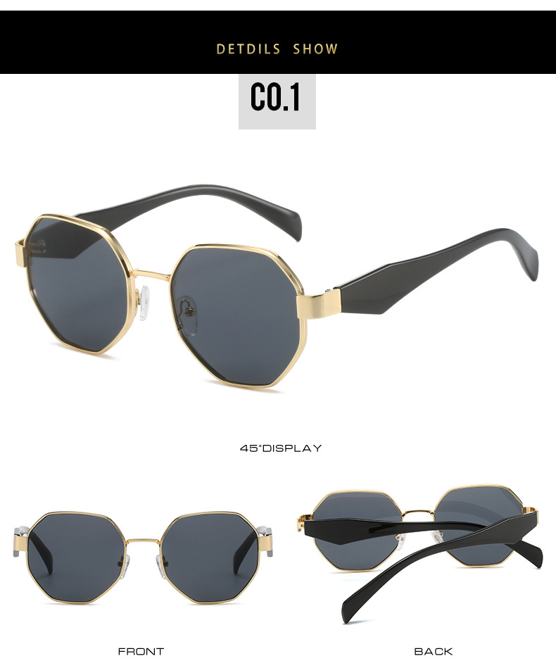 PC, UV400 Protection Lens Material Polygon Glasses Style Basic Simple Style Geometric PC UV400 Protection Polygon Full Frame Women's Sunglasses
