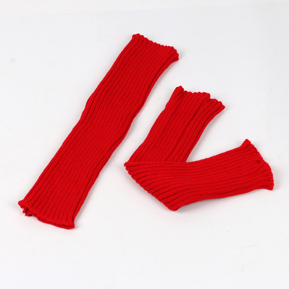 Warm woolen men women, leg warmers for autumn and winter, knitted foot protection colorful striped boot covers, stacked_voghion.com