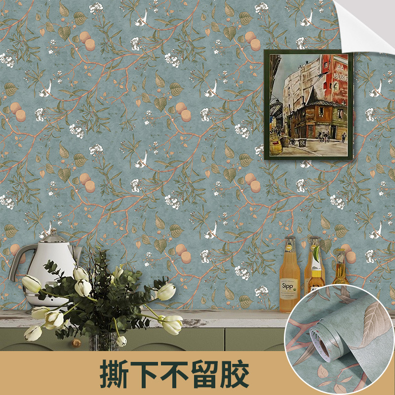 Wallpaper self-adhesive bedroom warm dormitory living room TV background wall wallpaper wall sticker home self-adhesive cross-border manufacturer