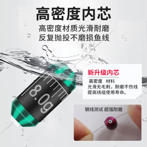 Aohu space bean big thing set anti-explosion lead skin spots double floating seat anti-tangle bean fishing set box fishing gear accessories