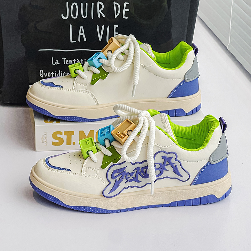 2024 nuevos zapatos de hombre primavera y otoño tendencia universal zapatos de skate casuales nicho coreano zapatos de moda de escuela secundaria