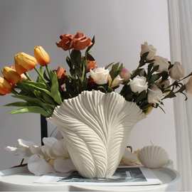 简约纯色花瓶陶瓷北欧ins风客厅摆件干花创意艺术设计餐桌装饰品