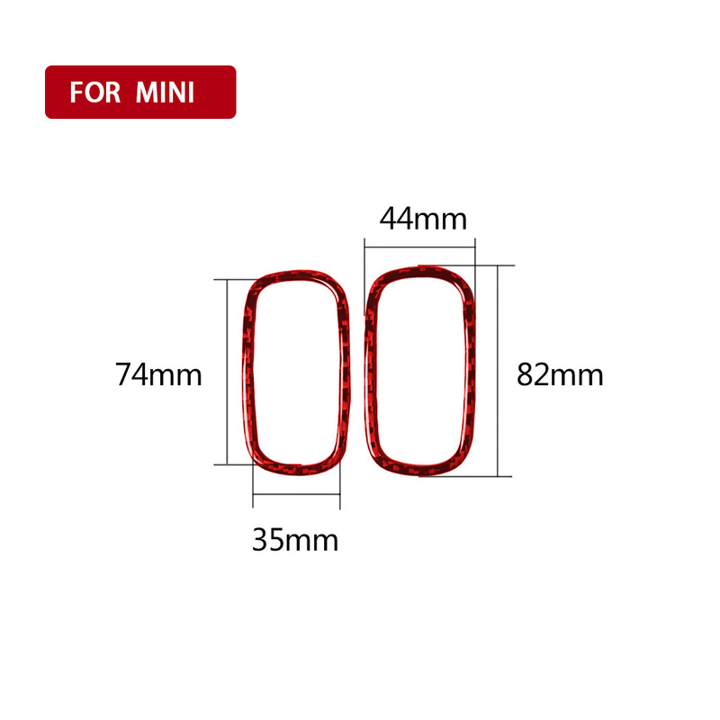 Suitable for BMW Mini Cooper F60 carbon fiber air outlet frame decorative stickers car modification accessories