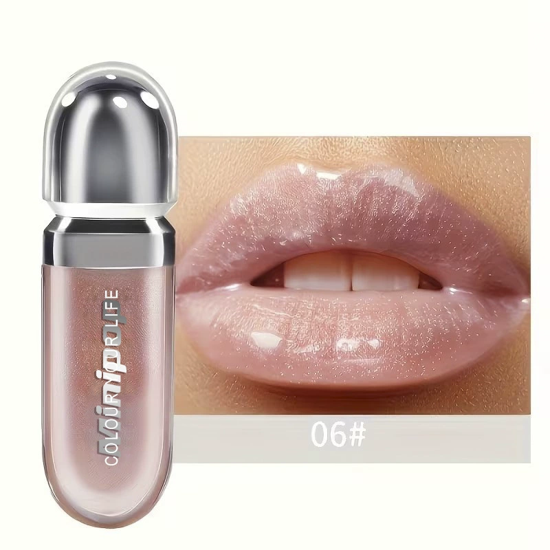 Lip Gloss Mirror Effect, Plumping & Long-Lasting Lip Shine, 6 ml