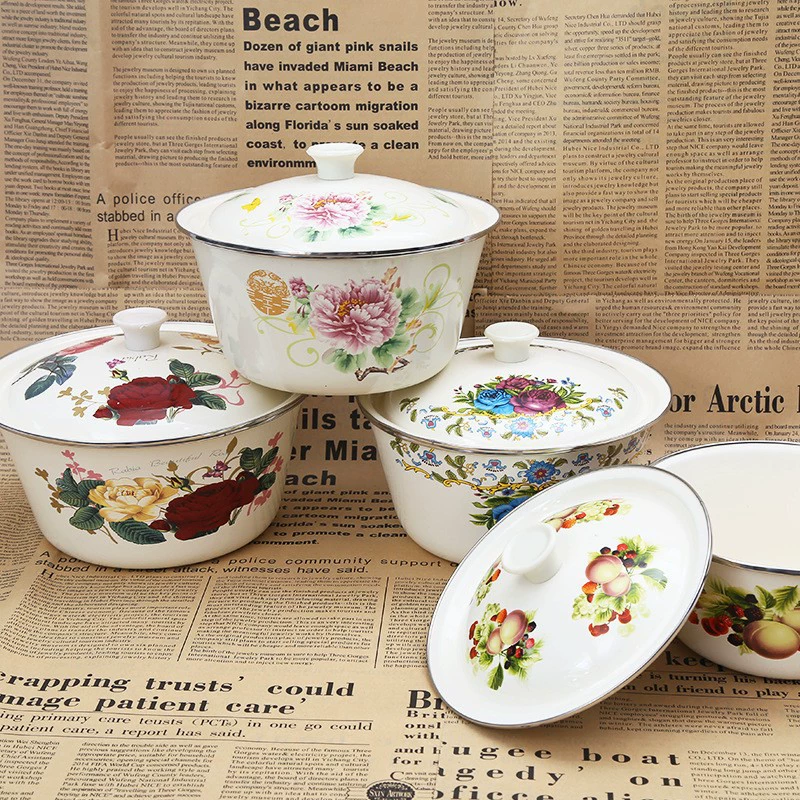 Hygienic old-fashioned enamel, tape stainless steel, increased thickness