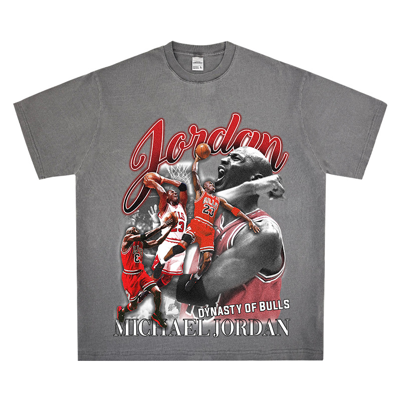 Lavado gris oscuro manga corta