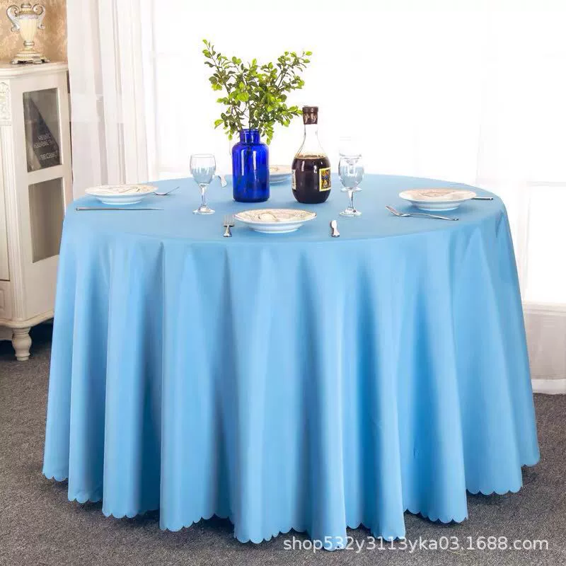Large round table restaurant tablecloth hotel hotel banquet family can use round wedding European tablecloth table covers cross-border