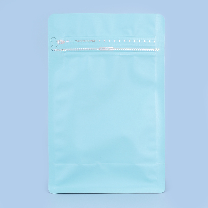 Bolsa de embalaje de granos de café, bolsa de sellado de ocho lados de papel de aluminio, bolsa de té autosuficiente, comida para mascotas, bocadillos de frutas secas, bolsa de color con cremallera