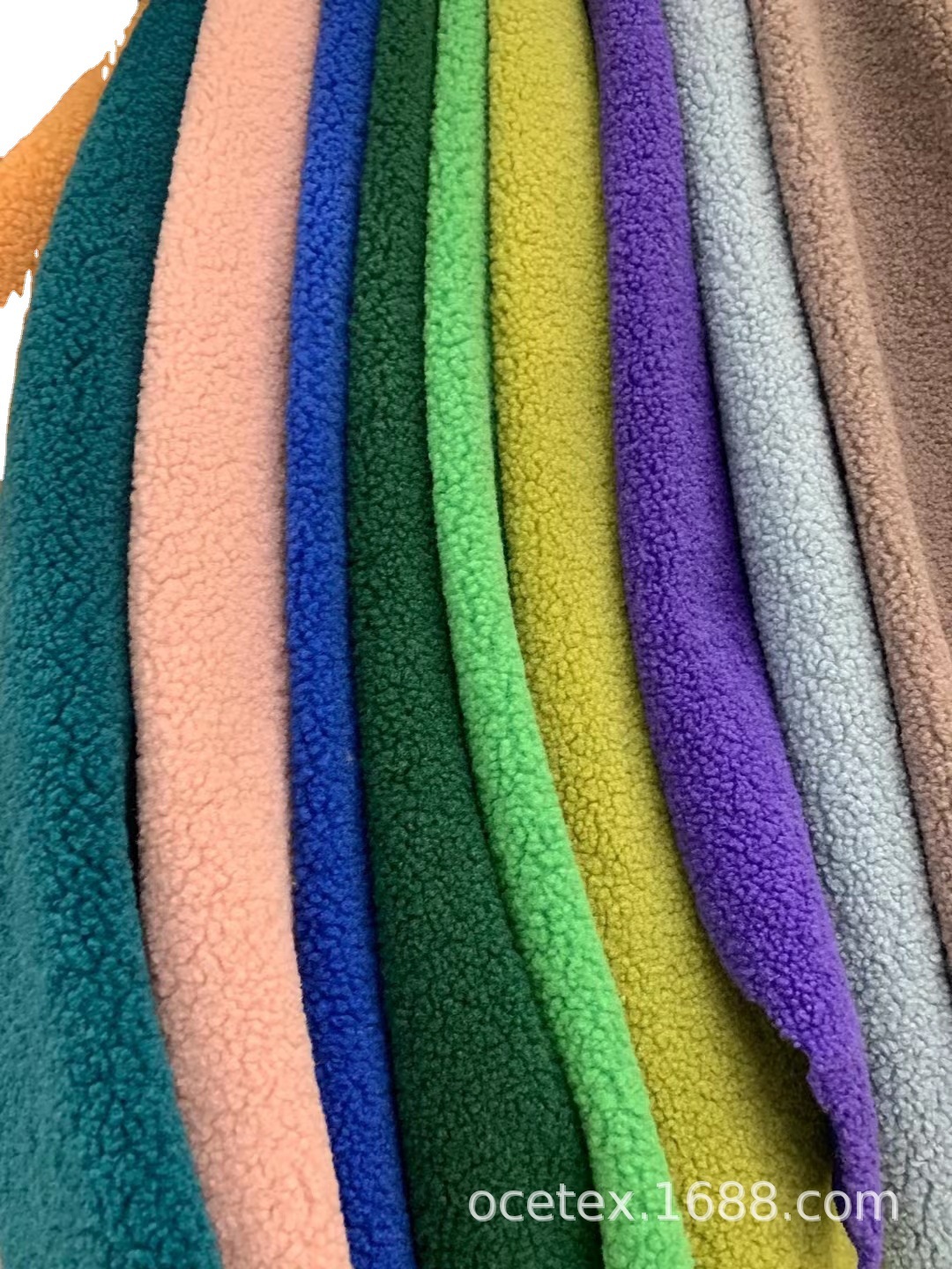 纯色小颗粒羊绒面料秋冬季保暖外套卫衣面料冬季时装箱包鞋帽面料