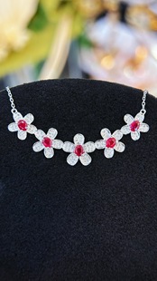 18K Gold Natural High-Quality Fine Jewelry Ruby Necklace Jewelry Jewelry Tiktok Wholesale Generation Fat