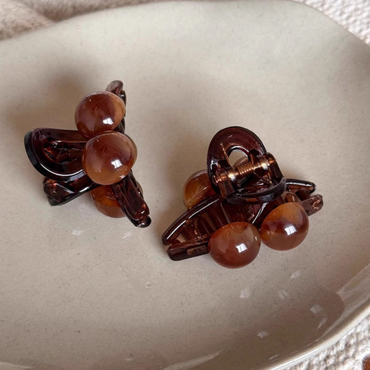 Highlight Amber Pearl Small Grab Hair Accessories Hairpin Small High Sense Broken Hair Clip Clip Bangs Cute Hair Accessories