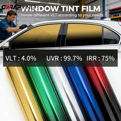 50cmx300cm window film gradient color solar film car window sunshade UV protection car insulation film (Automotive Film)