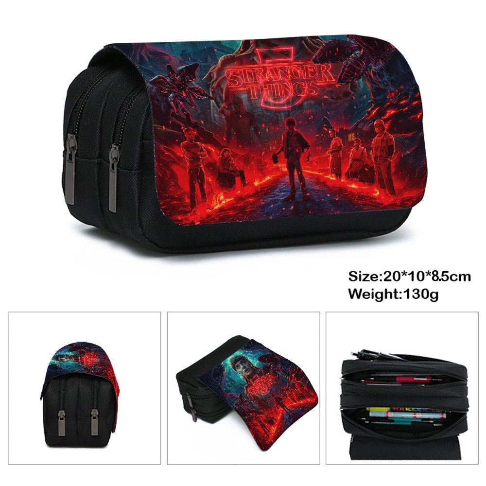 5 bolsas de bolígrafo de gran capacidad de almacenamiento multicapa de tela Oxford bolsa de papelería estudiante calificación transfronteriza portátil