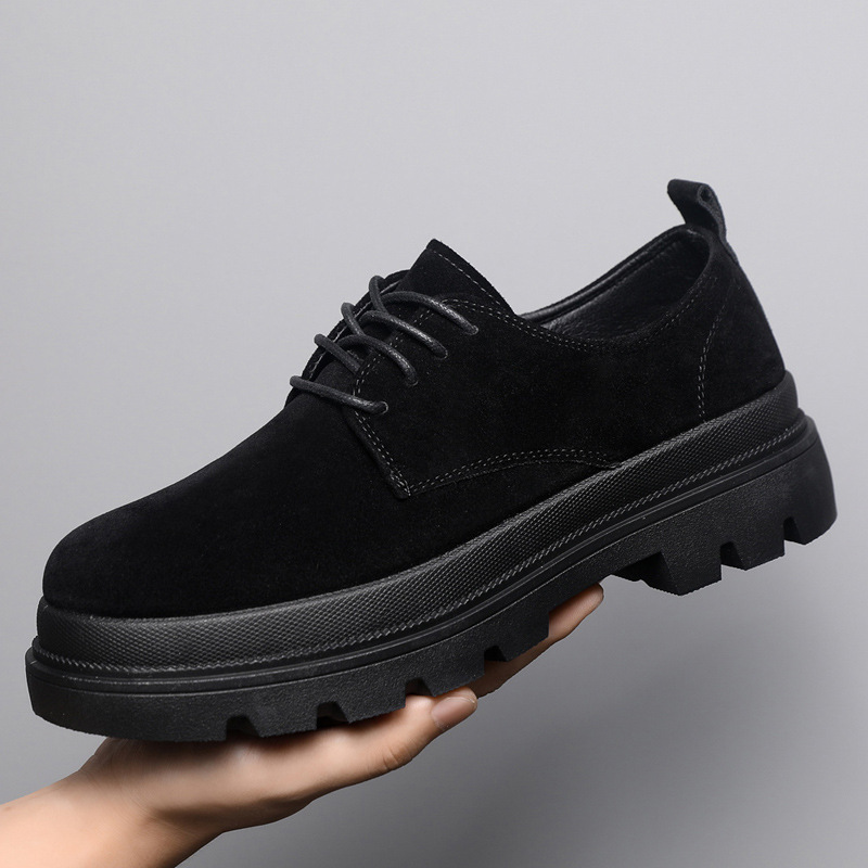 Low-Top Martin Boots for Men, Autumn New Thick-Soled Men's Shoes, British Style Casual Shoes, High-End Versatile Work Shoes