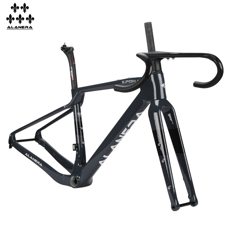 Cement Gray New Alaneral Gravel Carbon Fiber Bicycle Road Frame Off-Road Melon Bike Frame