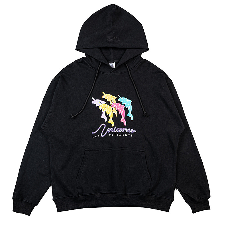 Women's Clothing lucky letter printed washed and distressed long sleeved hooded sweatshirt _voghion.com