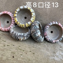 景德镇制作园艺多肉花盆植物北欧绿植复古怀旧粗陶透气爆裂带孔栽