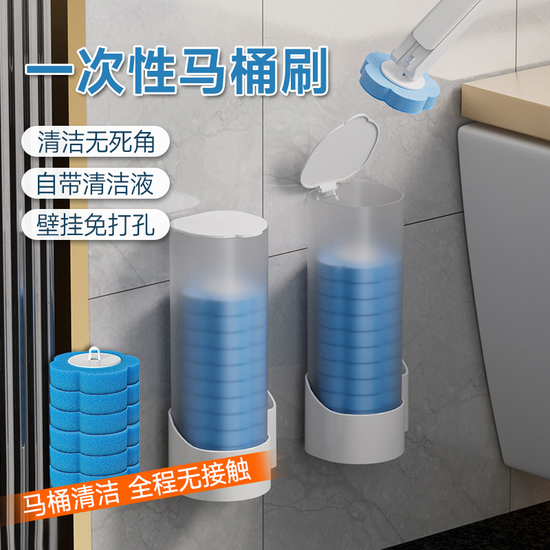 cepillo de inodoro desechable para descontaminación cepillo de limpieza de inodoro doméstico desechable reemplazable cabeza de cepillo de limpieza fragante