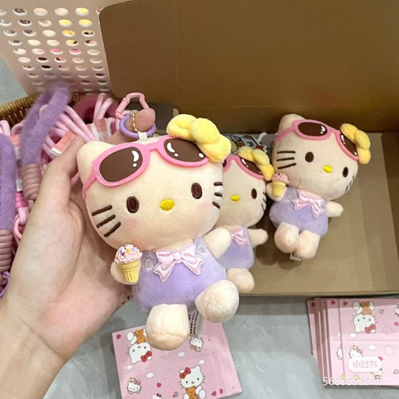 水泳リング黒革ハローキティペンダントかわいいスクールバッグバッグ人形人形小物ぬいぐるみガールフレンド用|undefined