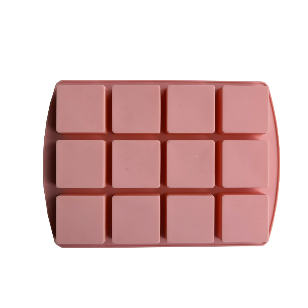 12 cuadrado 182 molde de silicona pastel helado pudín molde de postre jabón utensilios