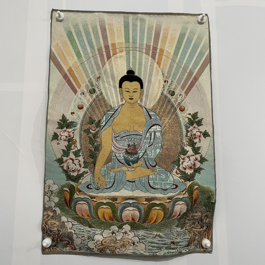 Thangka 자수 의학 마스터 부처 (125170)