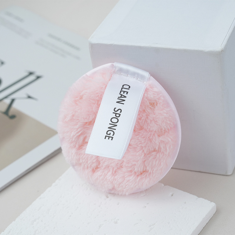 Esponja facial de doble cara para limpieza facial, removedor de maquillaje fácil de usar, esponja suave, diseño de piña, herramienta de limpieza y baño de algodón de azúcar.